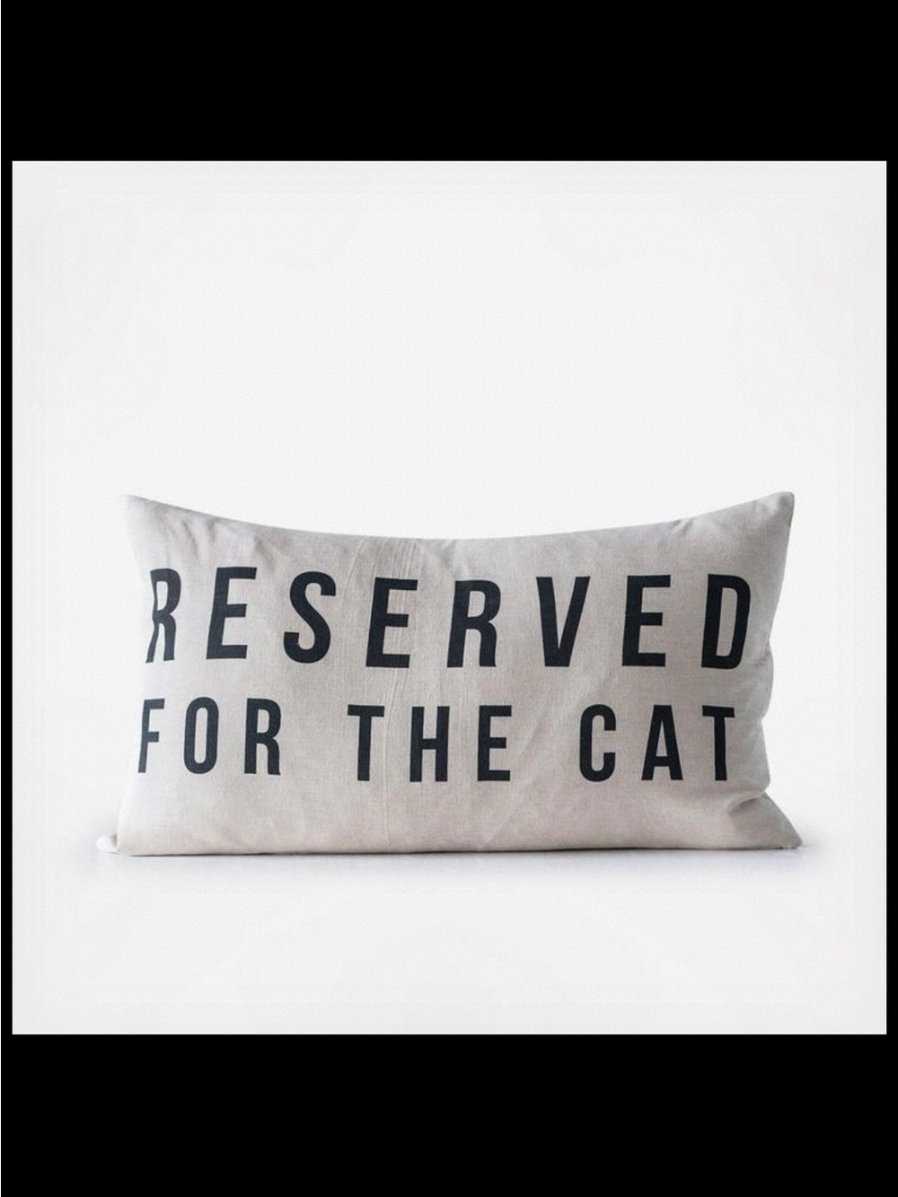 Reserved for the Cat Decorative Pet Pillow - Beige